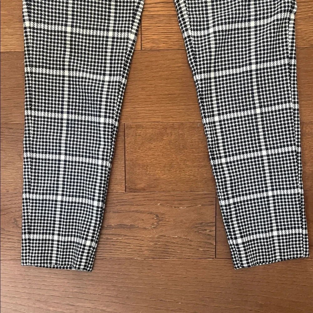 asos Black & White Plaid Tailored Slim Pants (Size:30x30)